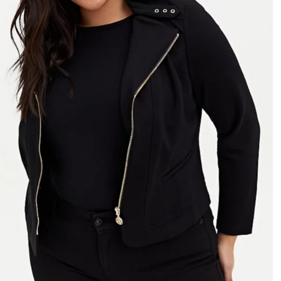 🆕️Torrid Ponte Moto Jacket Size 1x - Picture 7 of 9